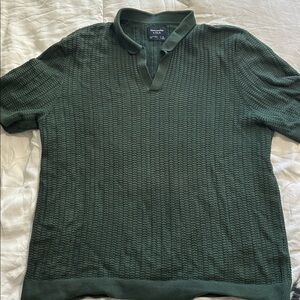 Abercrombie & Fitch Classic Stitch Johnny Collar Sweater Polo